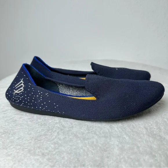 Rothy's  Limited Edition Zodiac Astrology Virgo Loafer Navy Slip On Shoes SizeW6 - Picture 4 of 16